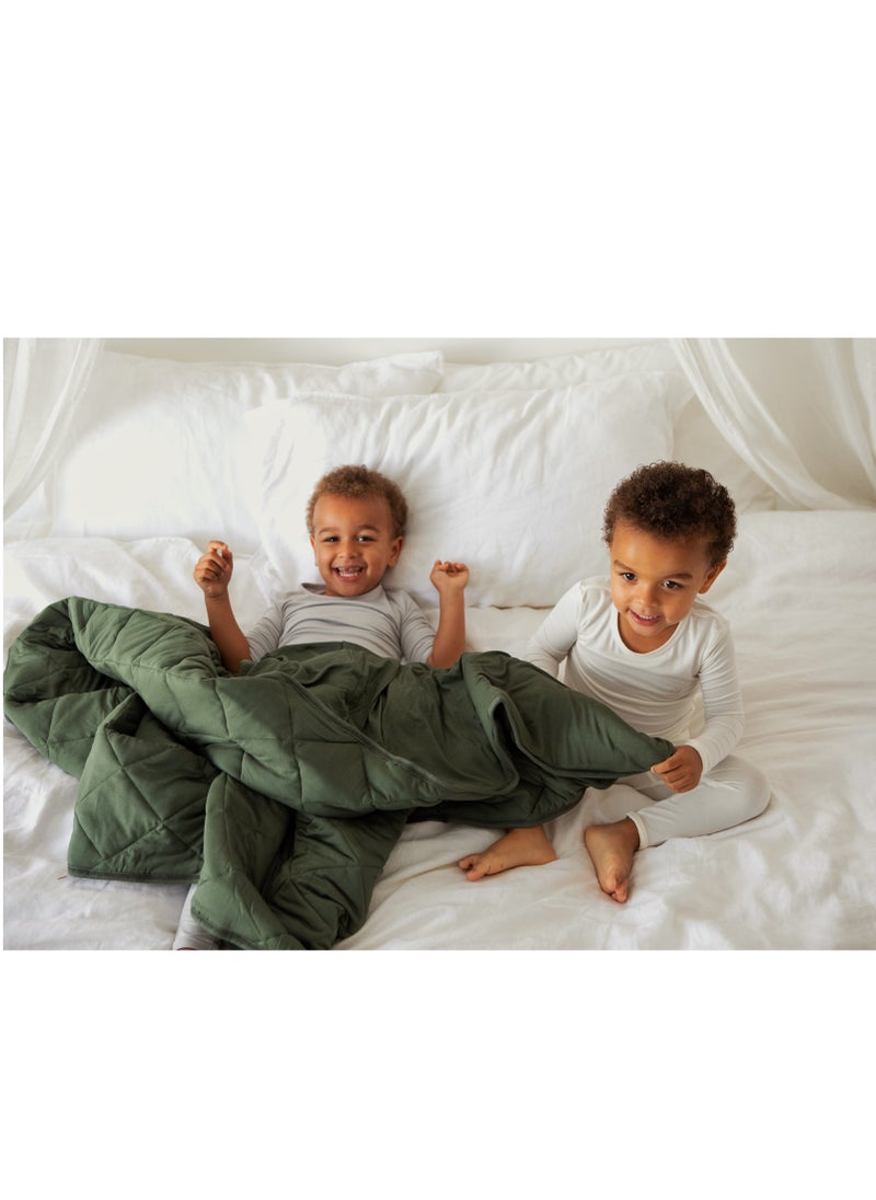 Anvi Baby Organic Bamboo Baby & Toddler Blanket Green  - Image 3