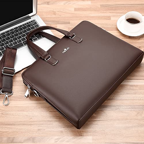 FSD.WG]Business Bag Leather Briefcase Shoulder Laptop Business Bag for Men - Image 3