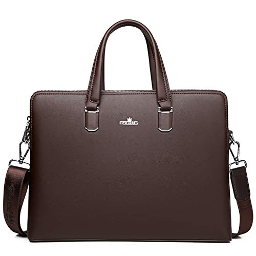 FSD.WG]Business Bag Leather Briefcase Shoulder Laptop Business Bag for Men - Image 1