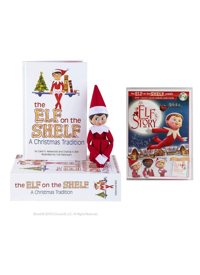 The Elf on the Shelf The Elf on the Shelf: A Christmas Tradition with Blue Eyed North Pole Girl Pixie-elf with Bonus an Elf Story DVD  - Image 1