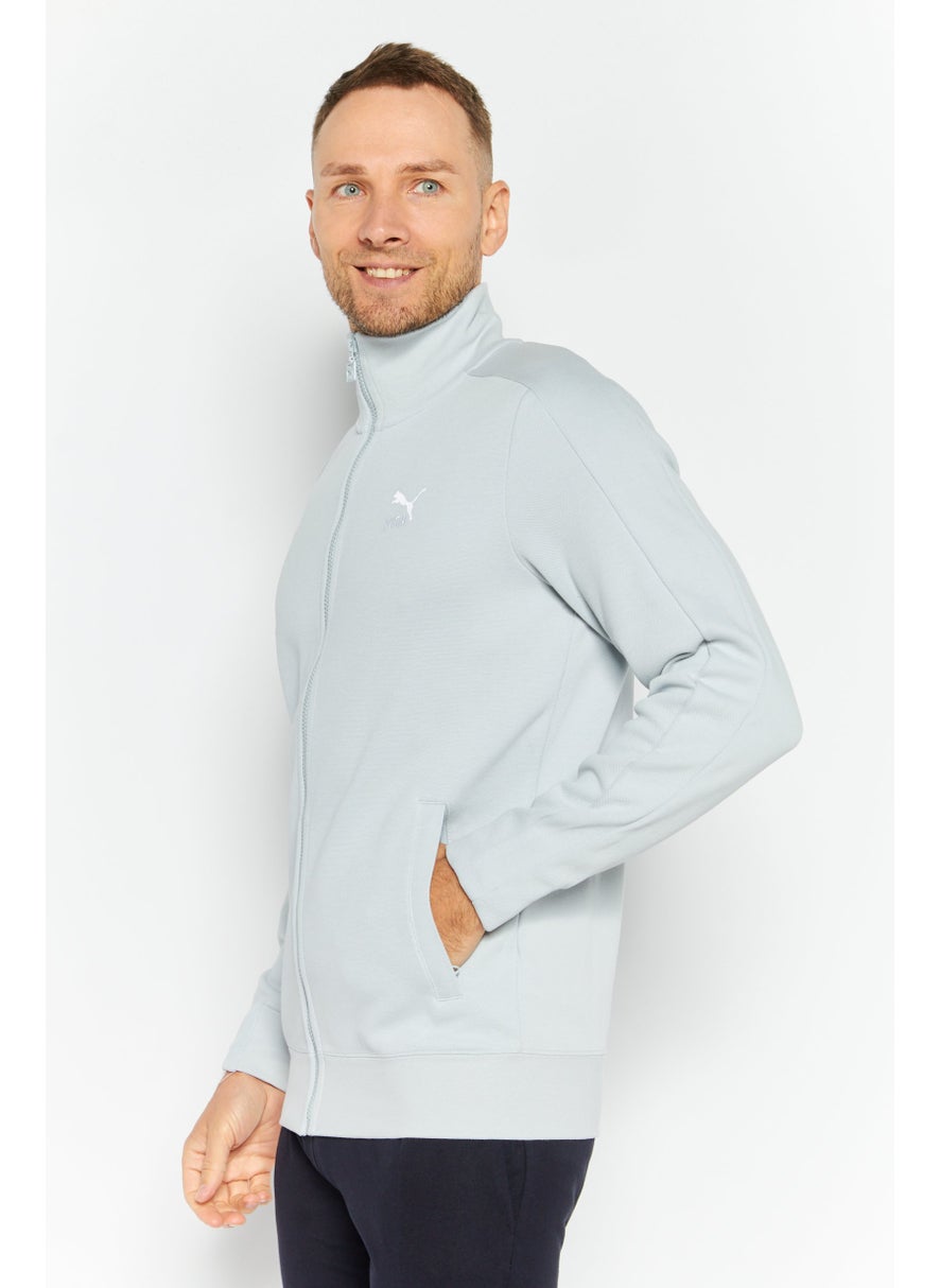PUMA Men Sportswear Fit Long Sleeve Outdoor Track Jacket, Light Blue  - Image 2