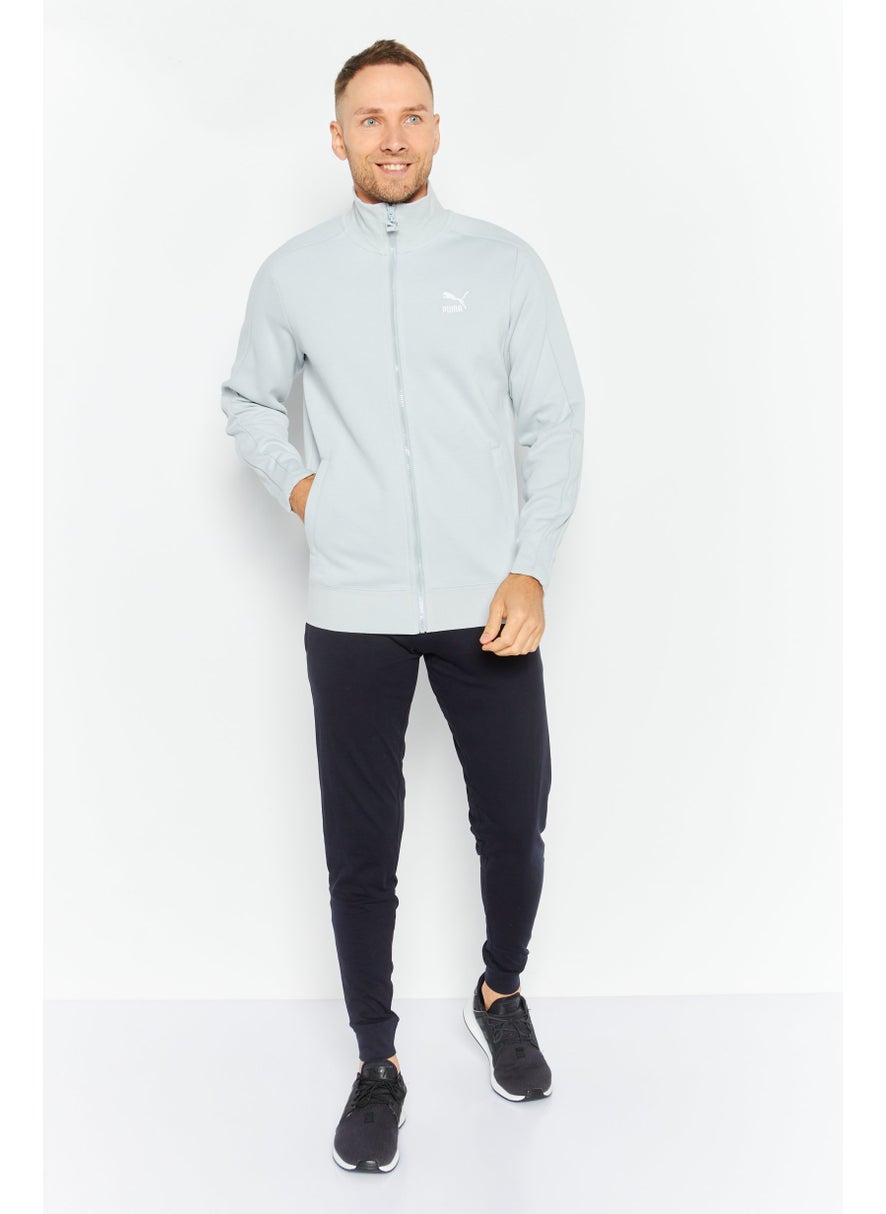 PUMA Men Sportswear Fit Long Sleeve Outdoor Track Jacket, Light Blue  - Image 3
