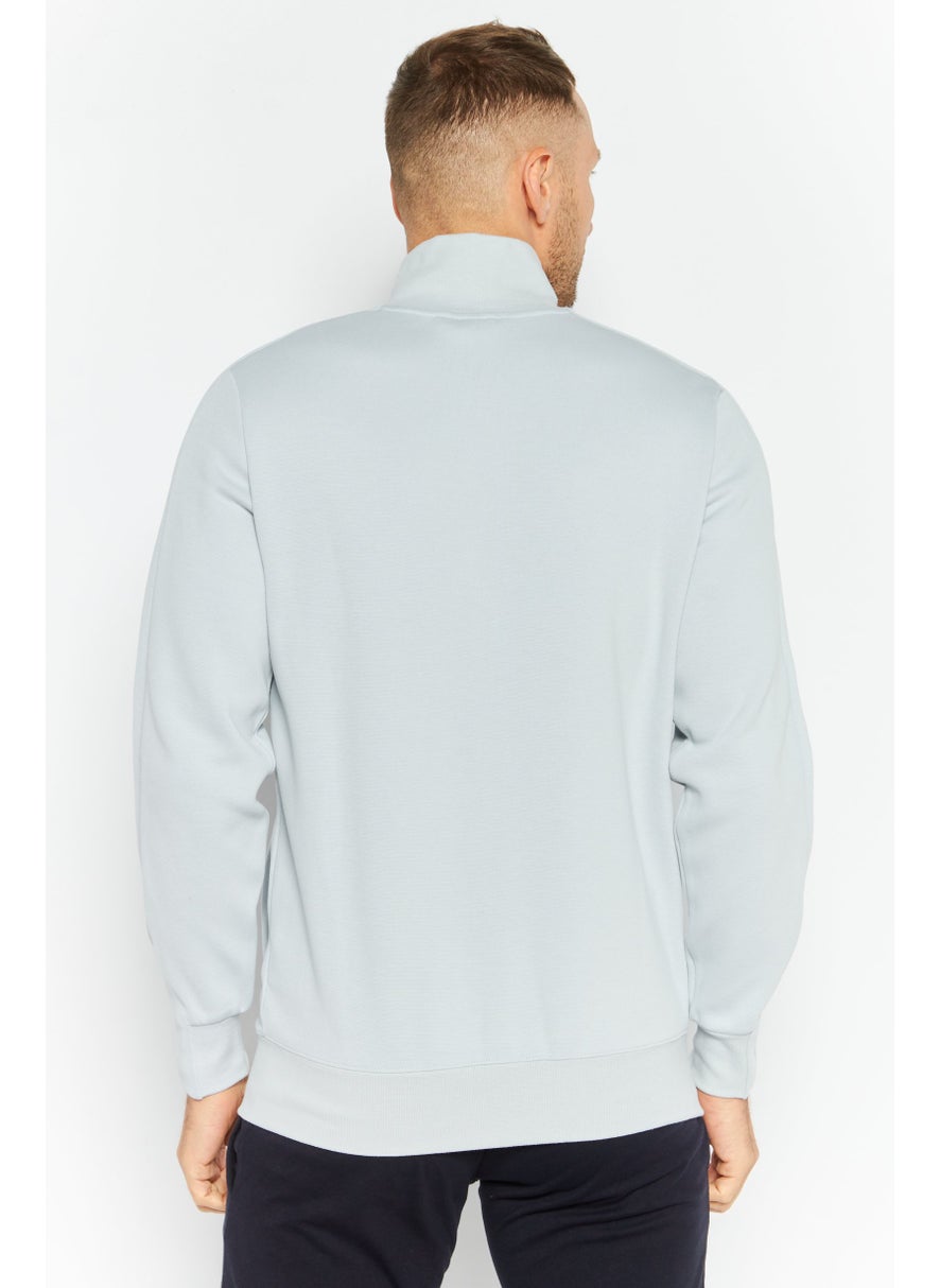 PUMA Men Sportswear Fit Long Sleeve Outdoor Track Jacket, Light Blue  - Image 4