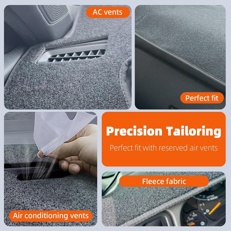 KEYOOG Dashboard Cover Dash Mat Fit for in-finiti 2013-2008 G37 G25 G35 /2015-2014 Q60 (V36 Body Code,W/o HUD),Car Dash Board Mat Anti-Glare Carpet,Non-Slip Pad Sunshield Protector (Grey) - Image 5