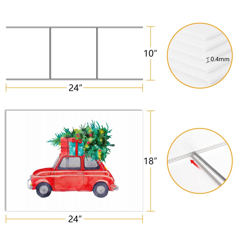 IKAYAS 6 Pack Blank Yard Signs with Stakes 24X18inch, IKAYAS 24X18inch Large Size White Garden Yard Signs Yard Sale Signs Corrugated Plastic Signs for Party Decorations, Garage Sale, Guidepost, Open House - Image 2
