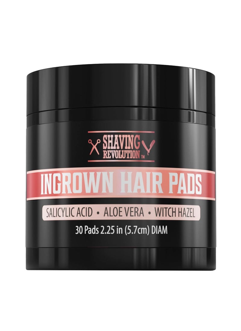 Viking Revolution Viking Revolution Ingrown Hair Pads - Remover AHA Treatment for Bikini Area Exfoliator After Shave Women with Aloe Vera, Witch Hazel and Salicylic Acid (30 Pads) 