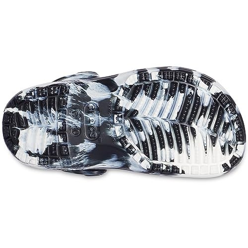 Crocs Classic Marbled Tie-Dye Clog (Little Kid/Big Kid) Black/White 4 Big Kid M - Image 3