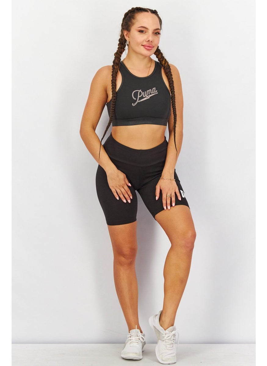 PUMA Women Round Neck Non Padded Sport Bra, Black  - Image 3