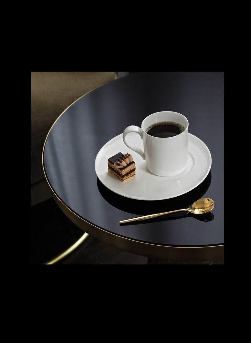 Villeroy & Boch 12-Piece Metrochic Blanc Coffee Cups & Saucers  - Image 4