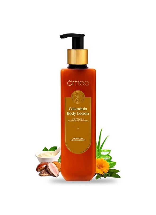 Omeo - Omeo Calendula Body Lotion for winter dry skin with Goodness of Calendula, Shea Butter, Aloe Vera and Vitamin E | Non-Sticky, Moisturizer Cream, Glow, for Women & Men-200ml - Image 1