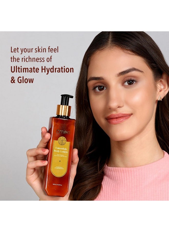 Omeo - Omeo Calendula Body Lotion for winter dry skin with Goodness of Calendula, Shea Butter, Aloe Vera and Vitamin E | Non-Sticky, Moisturizer Cream, Glow, for Women & Men-200ml - Image 1