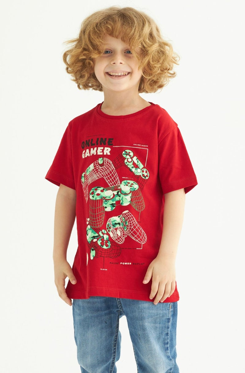 Zepkids Boy Game Gamepad Printed T-Shirt 6-9 Years Old  - Image 2