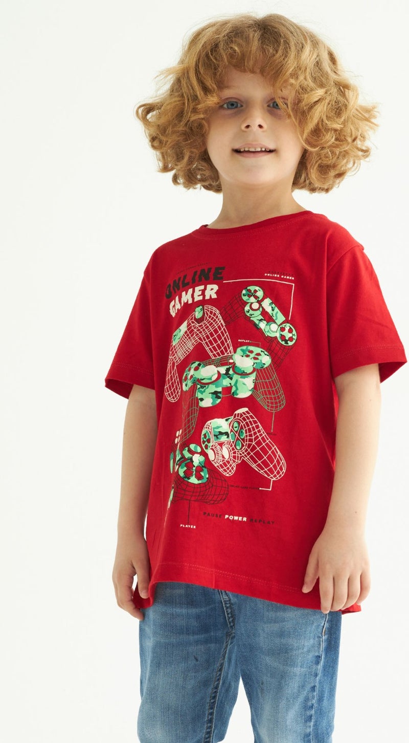 Zepkids Boy Game Gamepad Printed T-Shirt 6-9 Years Old  - Image 4