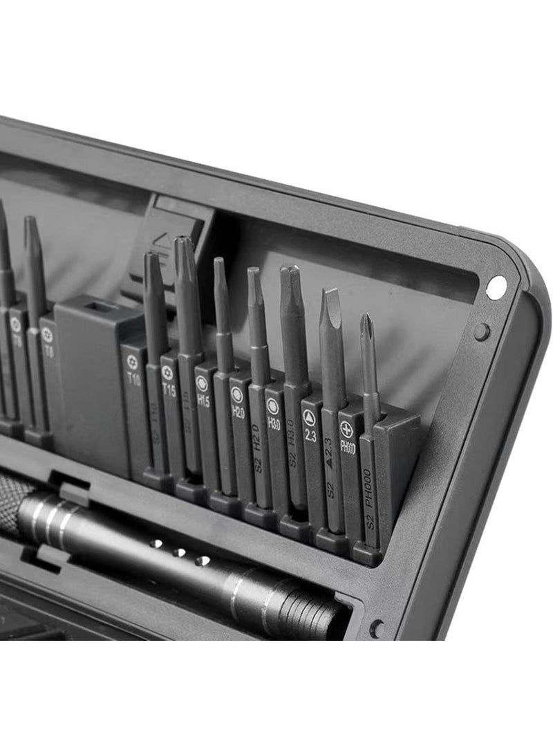 GGOOT Computer Repair Screwdriver, Precision Function Tool Set, 6.50 x 3.03 x 1.10in, Ratchet Screwdriver, Hardware Repair Kit for Pc, Laptop, and Electronics Maintenance (Gray) - Image 5