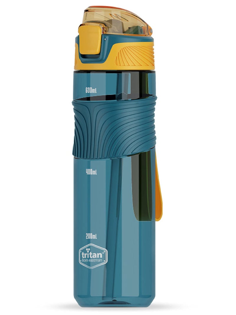 US1984 650 ML Blue Matte Finish Tritan BPA Free Leak Proof Flip Top Sports Water Bottle for Office, Gym, Home, Outdoor - Image 1