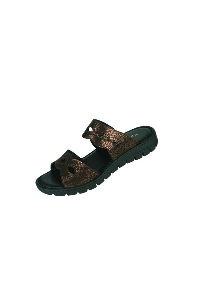 Josef Seibel - Josef Seibel Ladies Flat Sandals 93466-AR524775 Bronze - Image 1