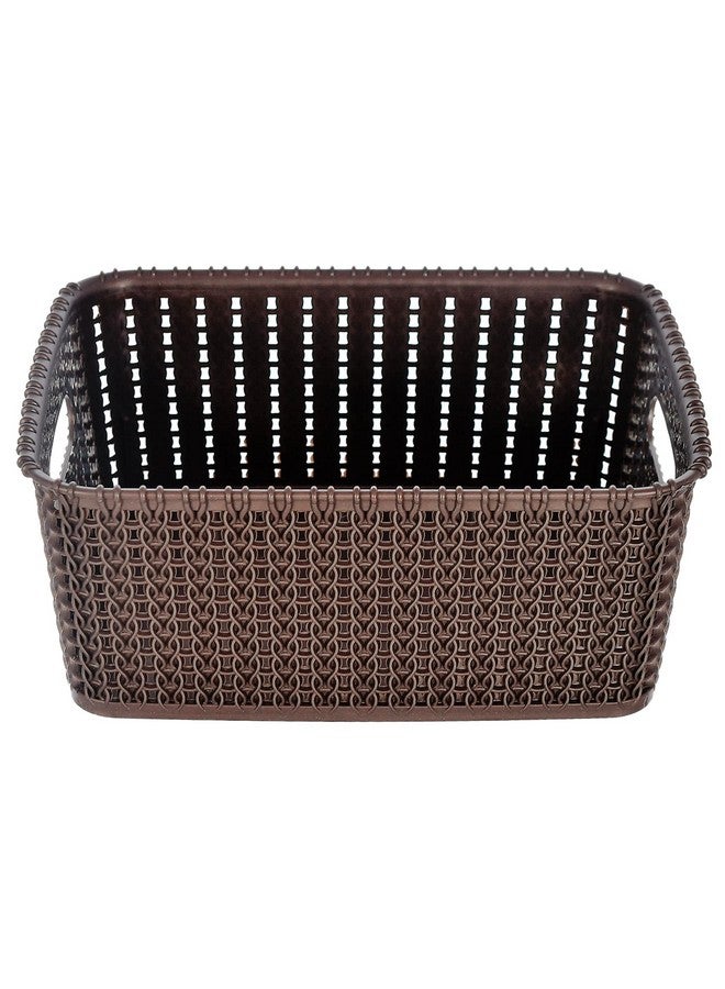 Kuber Industries Multiuses Large M 20 Plastic Rectangular Tray/Basket/Organizer Without Lid (Brown) -46Kkm085, Standard - Image 3