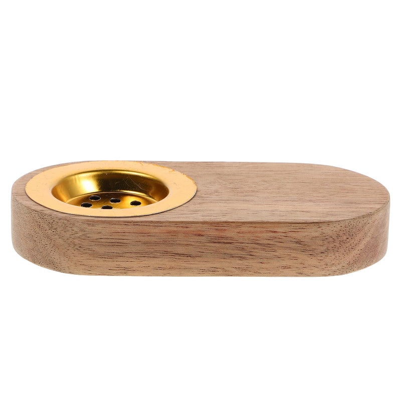 Oval Wooden Incense Burner Holder for Aromatherapy Meditation and Home Decor - Image 2