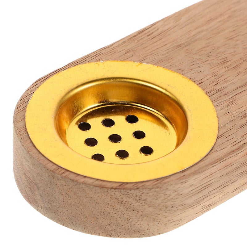 Oval Wooden Incense Burner Holder for Aromatherapy Meditation and Home Decor - Image 4