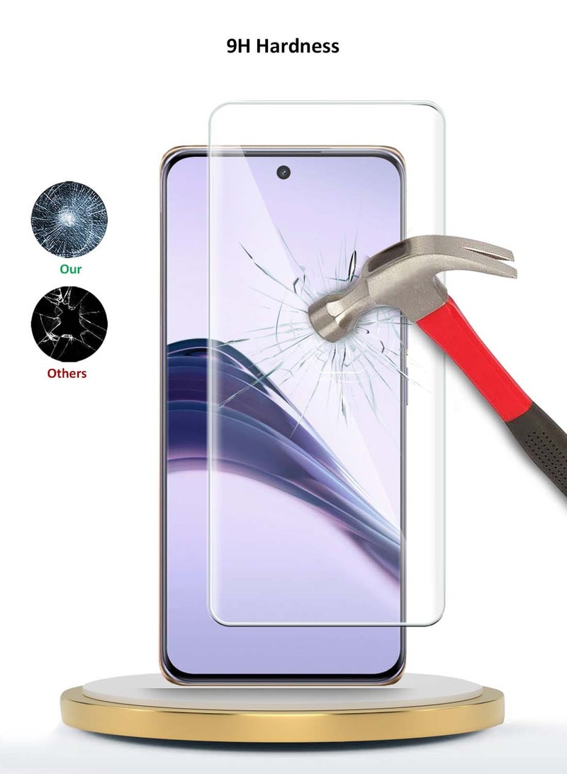 Wtech Realme 13 Pro+ / 13 Pro Plus 5G 2024 Premium Curved Edges UV Full Glue Full Cover Tempered Glass Screen Protector (MSGUCN) - Clear - Image 3