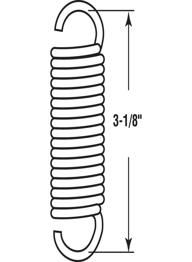 Prime-Line SP 9623 Trampoline Spring, Spring Steel Construction, Bright Nickel Plated Finish, 13/16 In. x 3-1/8 In., Single Open Loop, (2 Pack) - Image 2