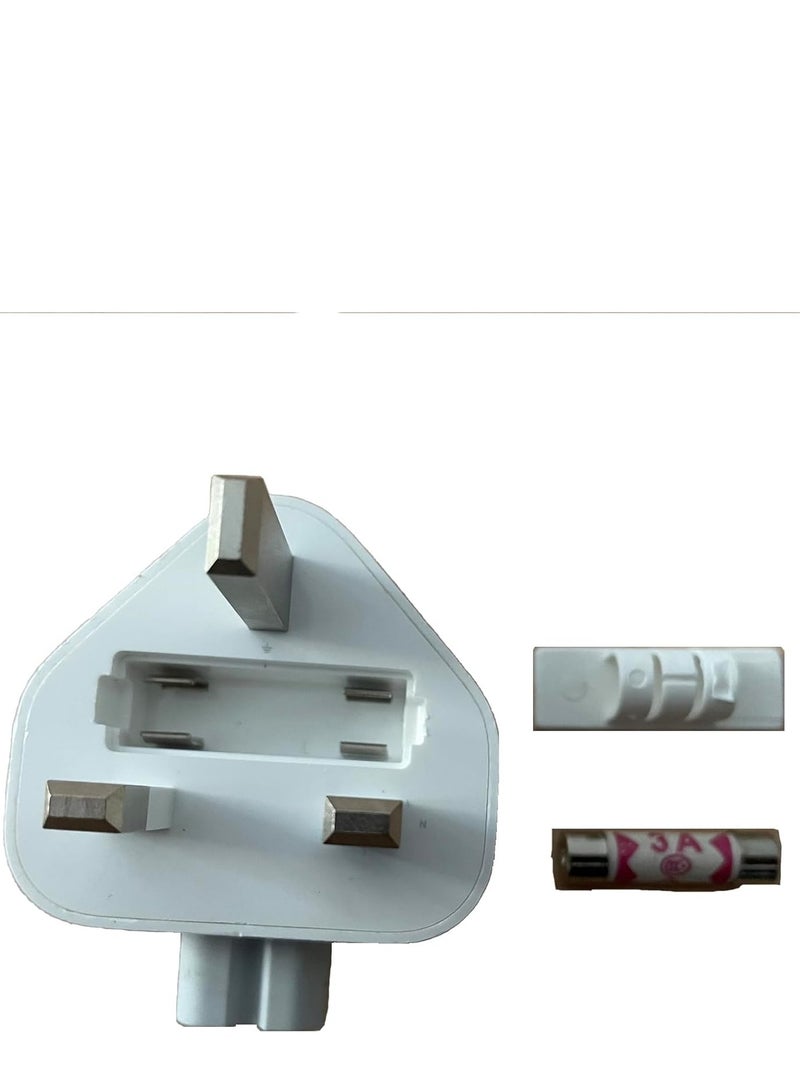 سالاب محول قابس Mac UK، محول حائط للسفر، قابس رأس البطة من النوع G مع مصهر لجميع محولات الطاقة لأجهزة MacBooks، محول طاقة USB بقدرة 12 وات 30 وات وشاحن السفر iPhone/Ipad/Macbook وما إلى ذلك - Image 3