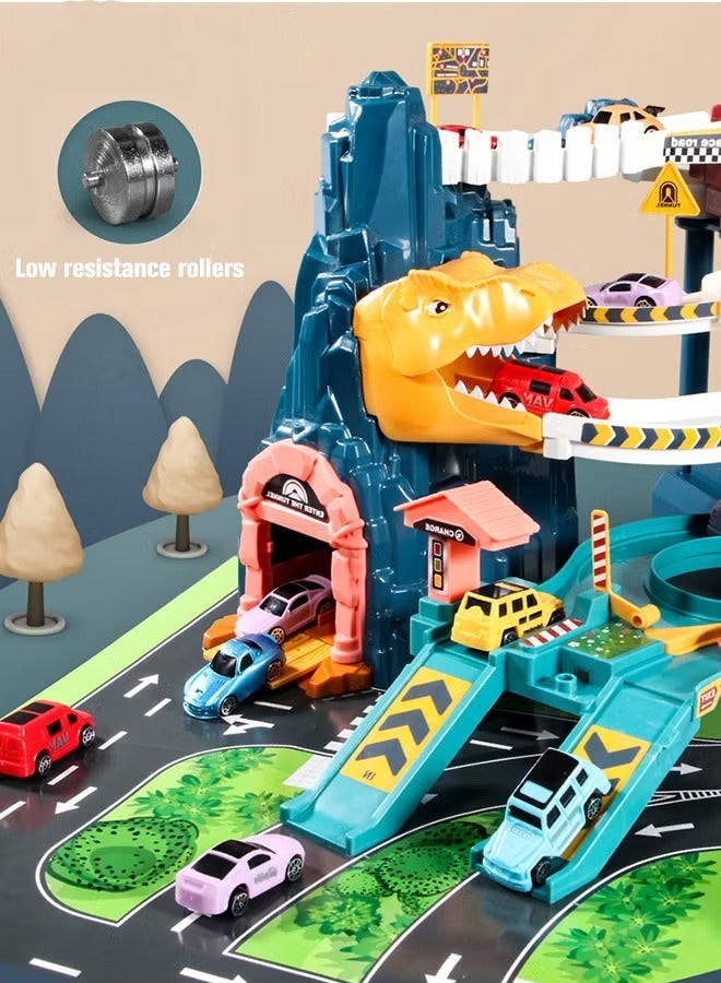 Dinosaur Track Toys Vehicle Playset Dinosaur Toy Train Set Tracks  , PCS Create A Dinosaur World Road Race Tracks, Flexible Track Playset,  for 3 4 5 6 Year Old Boys Girls Birthday Party Favor Gift  - Image 2