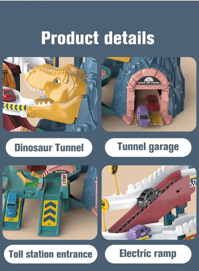 Dinosaur Track Toys Vehicle Playset Dinosaur Toy Train Set Tracks  , PCS Create A Dinosaur World Road Race Tracks, Flexible Track Playset,  for 3 4 5 6 Year Old Boys Girls Birthday Party Favor Gift  - Image 3