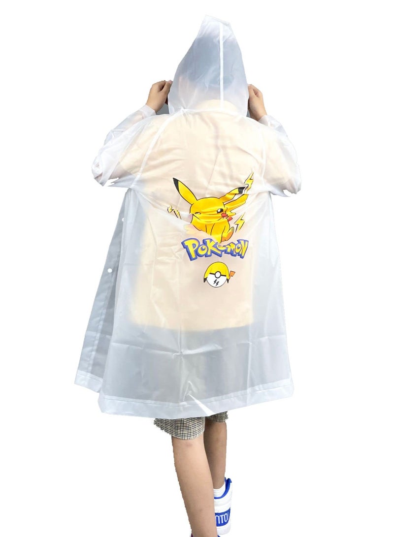 SYOSI Rain Ponchos Raincoat EVA Waterproof Portable Rain Jacket Coats Camping Hiking Outerwear Reusable With Hoods and Open Sleeves for Adults Men Women - Image 1