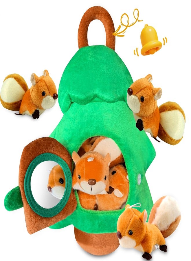 JOINBO Baby Toys 6-12 Months - Plush Tree House with 5 Sensory Squirrel, Busy Montessori Soft Toys for Toddlers 0-3 Years Old - Easter Basket Stuffers - Image 1