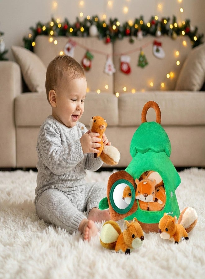 JOINBO Baby Toys 6-12 Months - Plush Tree House with 5 Sensory Squirrel, Busy Montessori Soft Toys for Toddlers 0-3 Years Old - Easter Basket Stuffers - Image 2