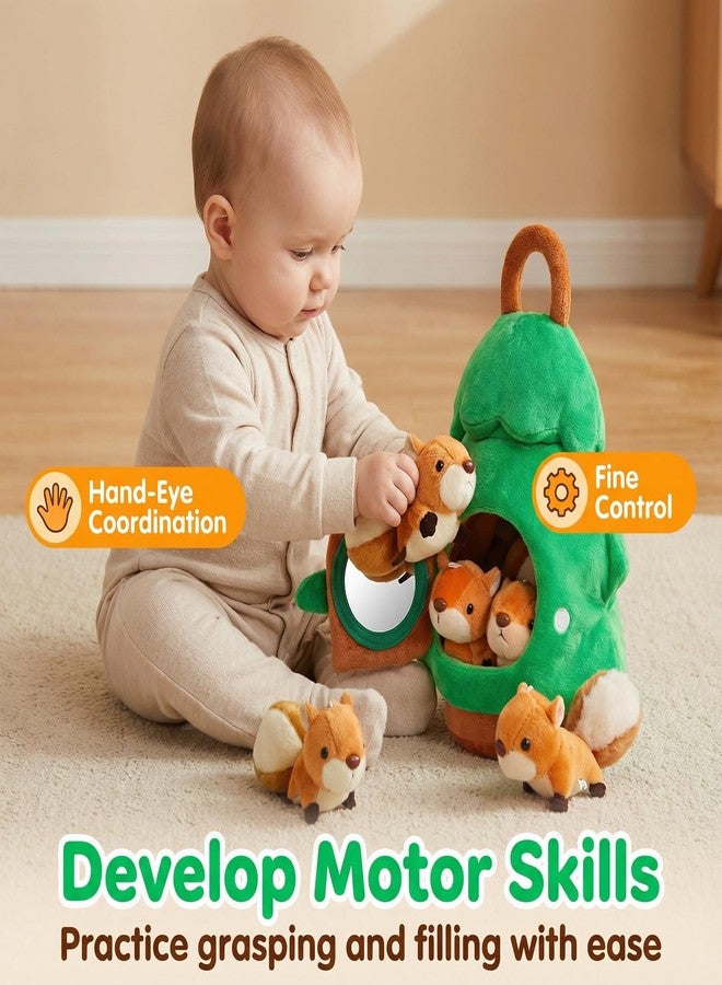 JOINBO Baby Toys 6-12 Months - Plush Tree House with 5 Sensory Squirrel, Busy Montessori Soft Toys for Toddlers 0-3 Years Old - Easter Basket Stuffers - Image 5