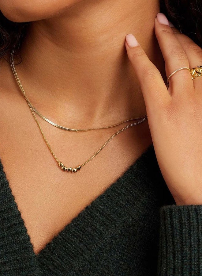 gorjana Women's Lou Heart Necklace, Gold Plated, No Gemstone - Image 3
