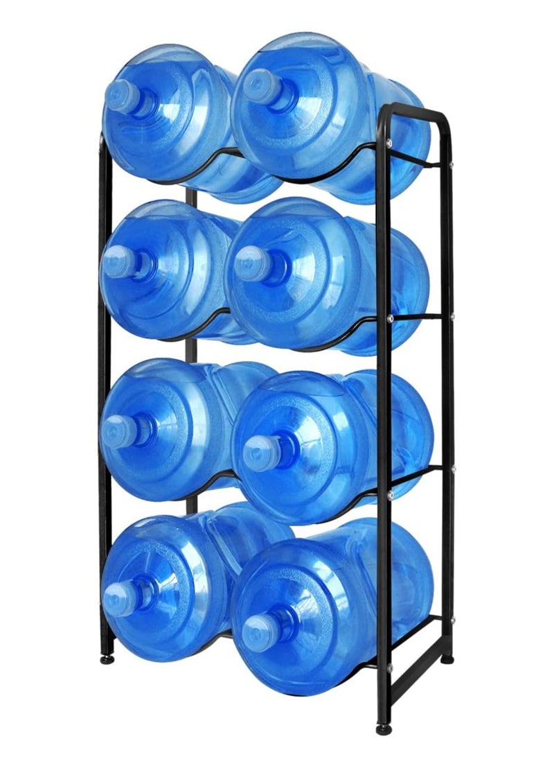 DubaiGallery 4 Tier Water Jug Rack Double-Row Water Jug Stand of 5 Gallon Bottle for 8 Bottles Heavy Duty Water Bottle Storage Holder for Office, Home - Image 1