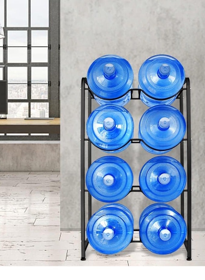 DubaiGallery 4 Tier Water Jug Rack Double-Row Water Jug Stand of 5 Gallon Bottle for 8 Bottles Heavy Duty Water Bottle Storage Holder for Office, Home - Image 3