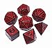 CREEBUY Polyhedral DND Dice Set 5 Pack Dice Sets Fit for Dungeons and Dragons DD RPG Games 7Die Polyhedral Dice with Vintage Pattern 35 Pieces 5 Colors with White - Image 4