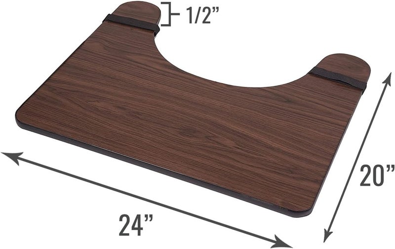 DMI Wood Wheelchair Lap Tray with Semi-Circle Cutout - Convenient Table for Eating, Reading, and Crafts - Image 5