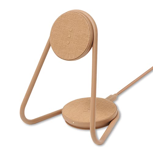 COURANT MAG:2 Wireless Charging Stand - Belgian Linen, 2 in 1 Multi-Device Charger - Magnetic Stand for MagSafe iPhones 16, 15, 14, 13, 12 with Charging Base for AirPod Cases, (Camel) - Image 1