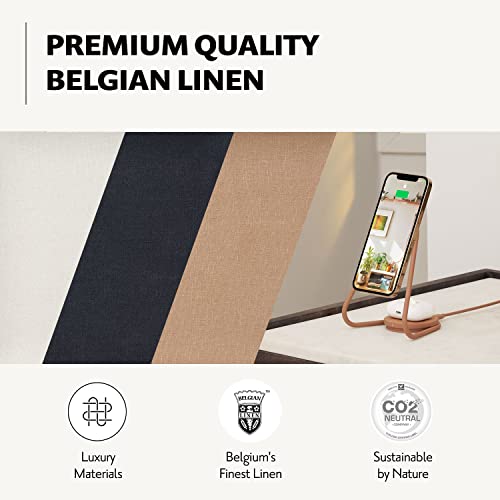 COURANT MAG:2 Wireless Charging Stand - Belgian Linen, 2 in 1 Multi-Device Charger - Magnetic Stand for MagSafe iPhones 16, 15, 14, 13, 12 with Charging Base for AirPod Cases, (Camel) - Image 4