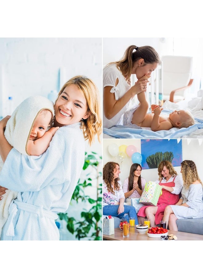 Moukeren 15 Pcs Baby Bath Towel and Washcloths Set Includes 3 Pcs Baby Bath Towel and 12 Pcs Baby Washcloths Fleece Soft Hooded Towels Absorbent Wash Clothes for Newborn Toddler Boy Girl Infant Essentials Gift  - Image 5