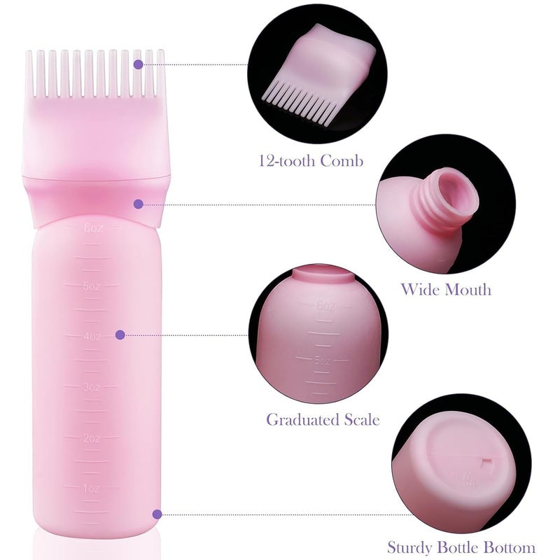 Redvant Plastic Hair Oil/Hair Dye Applicator Brush Bottles Styling Tool Hair Coloring 180 ML(Multicolour) - Image 5