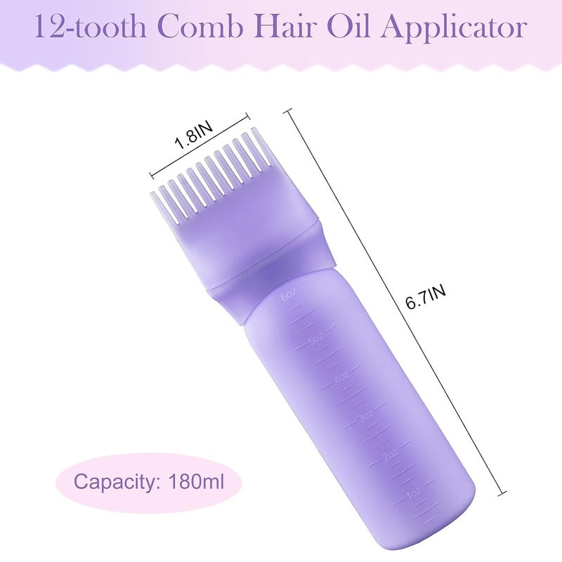 Redvant Plastic Hair Oil/Hair Dye Applicator Brush Bottles Styling Tool Hair Coloring 180 ML(Multicolour) - Image 3