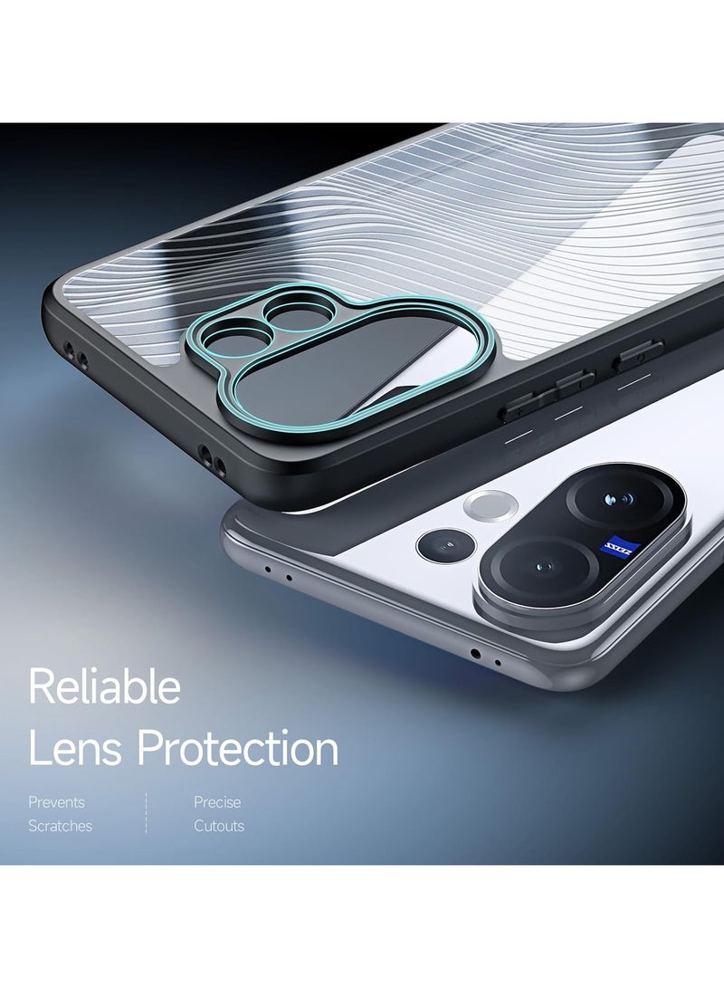 general Protective Case Compatible with Vivo V60 5G Sleek lines with a matte-finish transparent back cover Fingerprint-resistant and drop-proof PC+TPU shock-absorbing protective case - Image 3