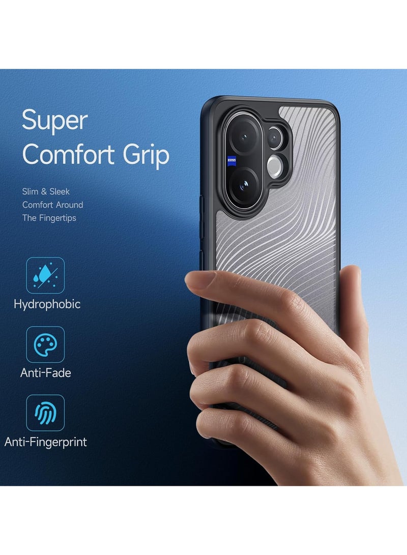 general Protective Case Compatible with Vivo V60 5G Sleek lines with a matte-finish transparent back cover Fingerprint-resistant and drop-proof PC+TPU shock-absorbing protective case - Image 2