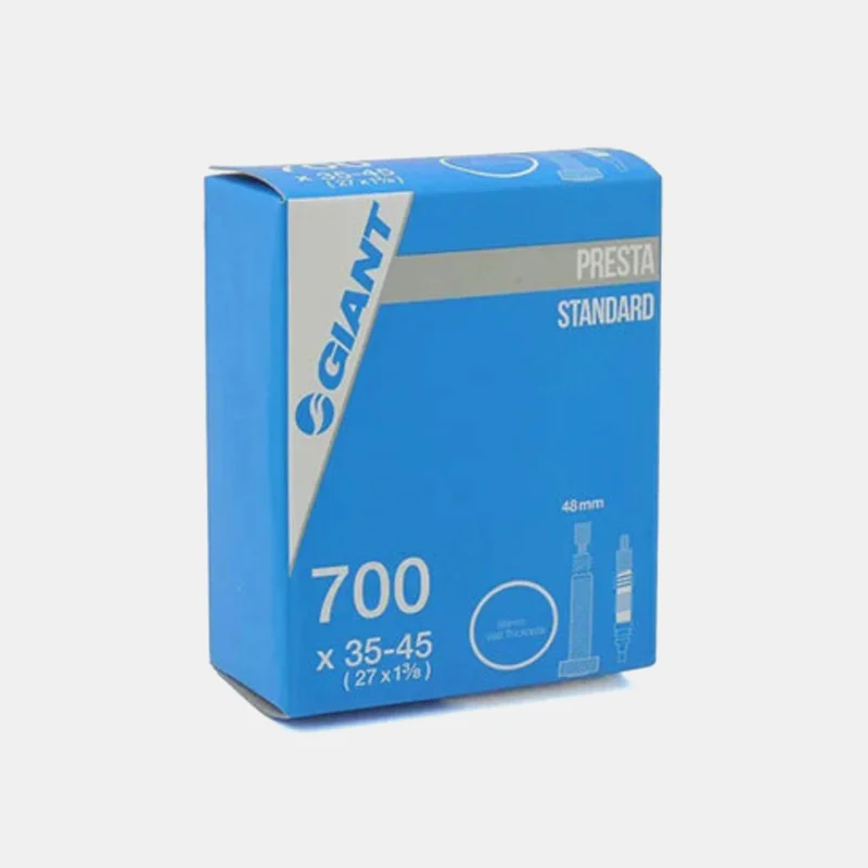 Giant Threaded Presta Valve Inner Tube (700 x 35-45) with Removable Valve Core (48mm)