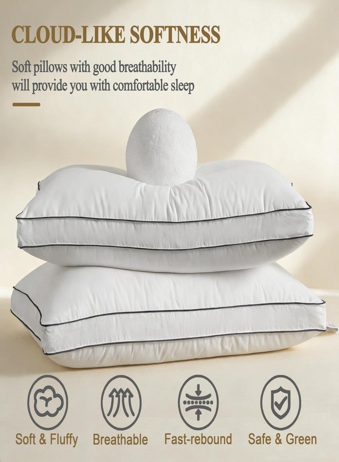 DOWNCOOL Goose Down Bed Pillows Queen Size Set of 2, Pillow Soft Support for Side, Back or Stomach Sleepers, for Better Sleep Experience, White 20" x 30" - Image 3