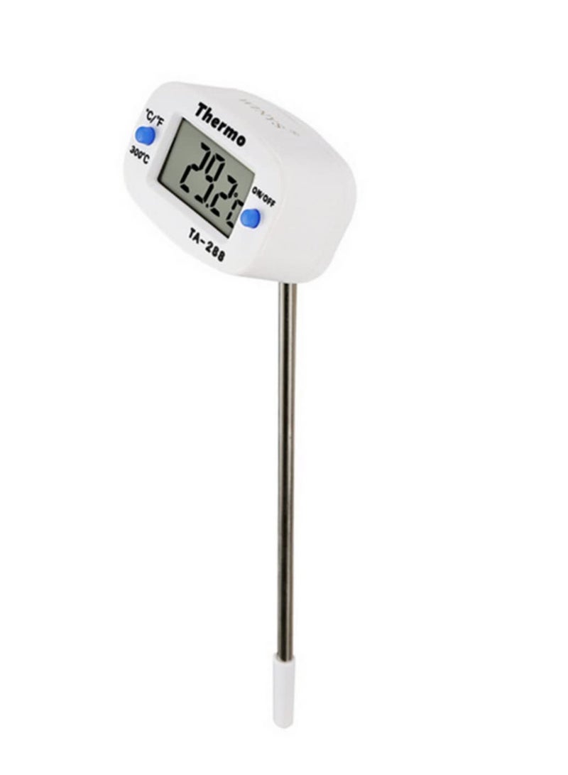 TA288 LCD Digital Food Thermometer Accurate Kitchen Cooking Thermometer with Stainless Steel Probe for BBQ Oven Milk Water Oil Meat Baking Temperature Tester Monitor 0°C °F Switchable Large Display - Image 2