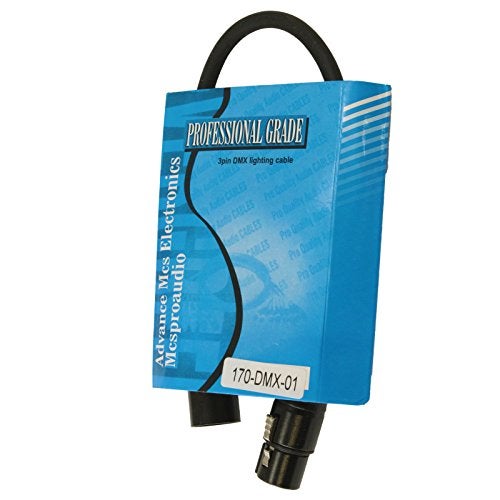 MCSPROAUDIO 110 ohm 3 Pin DMX Lighting Cable (01 ft, 1 Cable) - Image 1