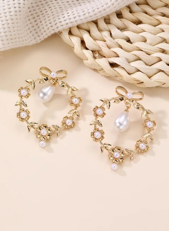 Take Two  Beaded Bow Dangle Earrings for Women | Best Price UAE