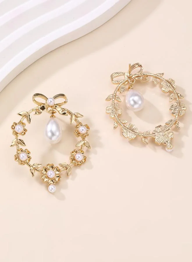 Take Two  Beaded Bow Dangle Earrings for Women | Best Price UAE